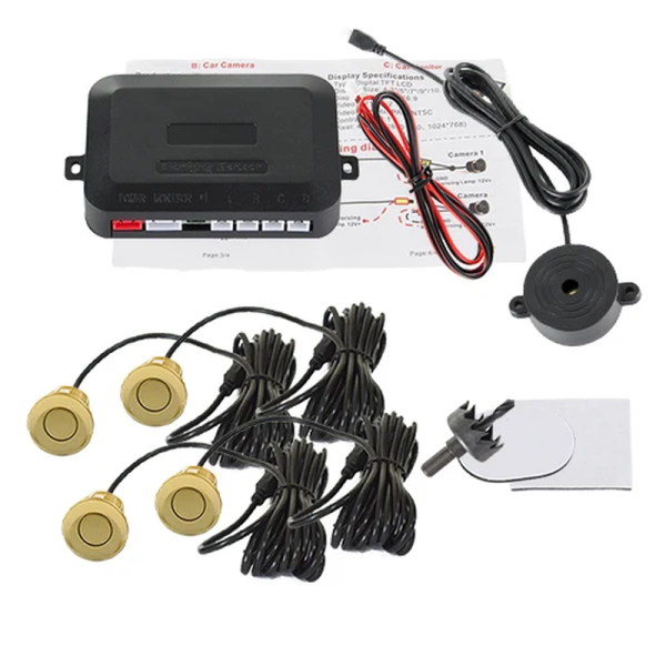 Parking Sensor Kit Buzzer 22Mm 4 Sensors Reverse Backup Radar Audible Alert Indicator Probe System 8 Colors 12V - Image 13