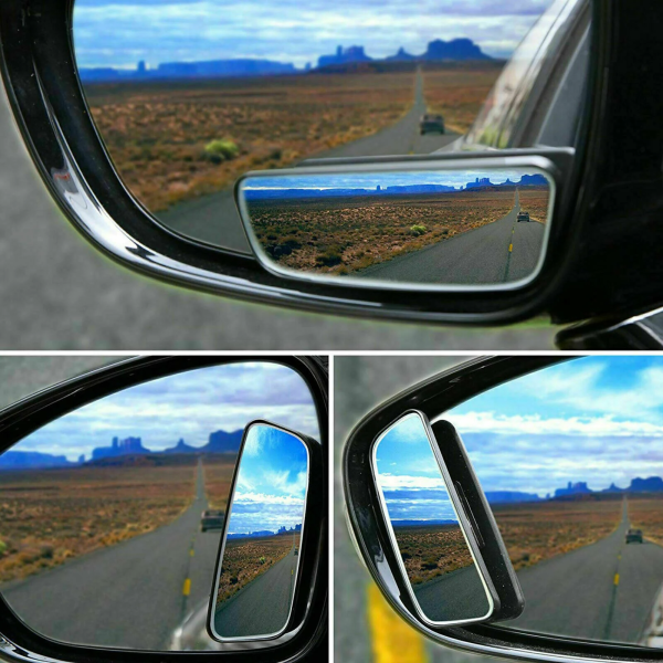 2X 360° Stick on Rear View Auxiliary Blind Spot Mirror Wide Angle Car Truck SUV - Image 4