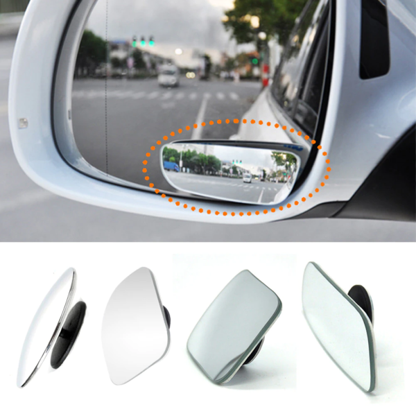 2Pcs Universal Car Blind Spot Mirror Frameless 360 Degree Wide Angle Telescopic Inspection Parking Mirror Car Accessories - Image 2