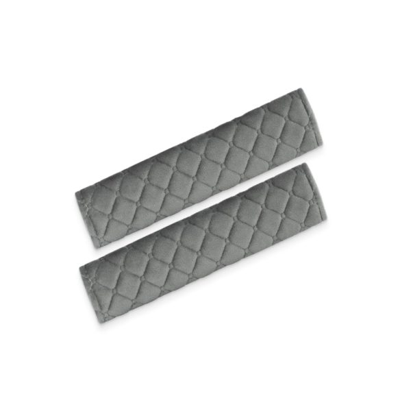 Gray Soft Patterned Seat Belt Strap Covers - Image 2