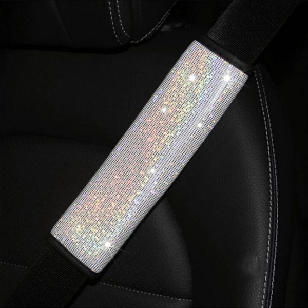 Multicolor Bling Seat Belt Strap Covers - Image 3