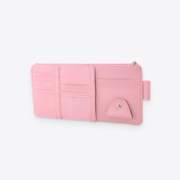 Pink Car Documents Visor Organizer