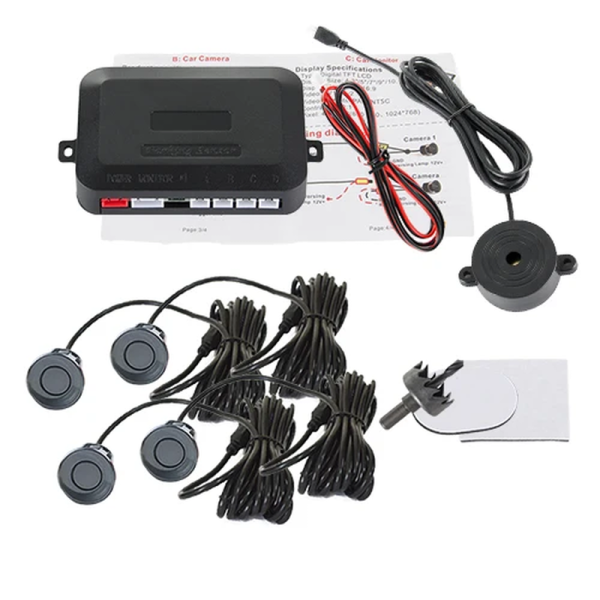 Parking Sensor Kit Buzzer 22Mm 4 Sensors Reverse Backup Radar Audible Alert Indicator Probe System 8 Colors 12V - Image 10