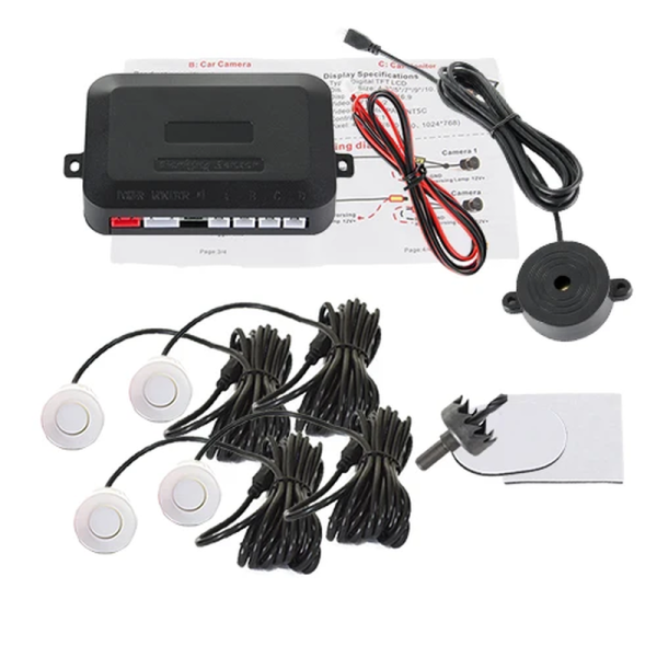 Parking Sensor Kit Buzzer 22Mm 4 Sensors Reverse Backup Radar Audible Alert Indicator Probe System 8 Colors 12V - Image 9