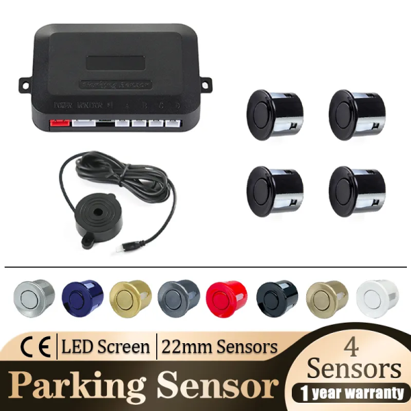 Parking Sensor Kit Buzzer 22Mm 4 Sensors Reverse Backup Radar Audible Alert Indicator Probe System 8 Colors 12V - Image 2