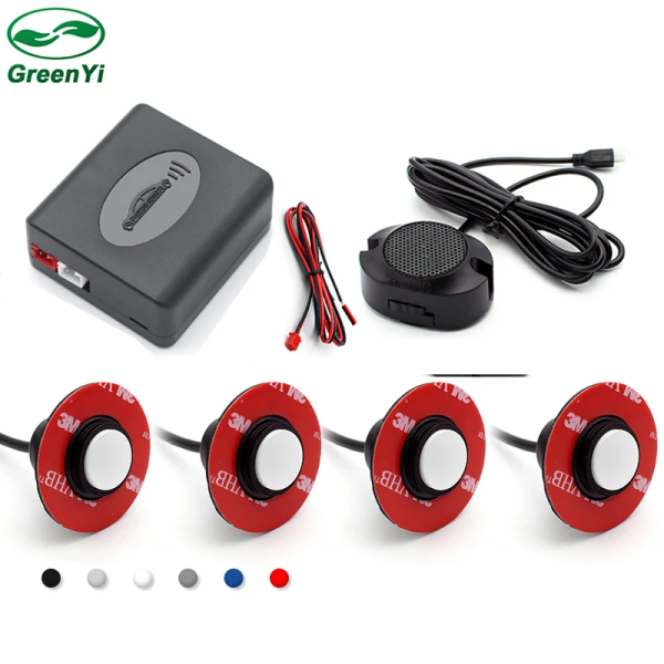 Original 13Mm Flat Sensors Adjustable Depth 16Mm Car Parking Sensor Assistance Backup Radar Buzzer System for Rear Front Bumper - Image 2