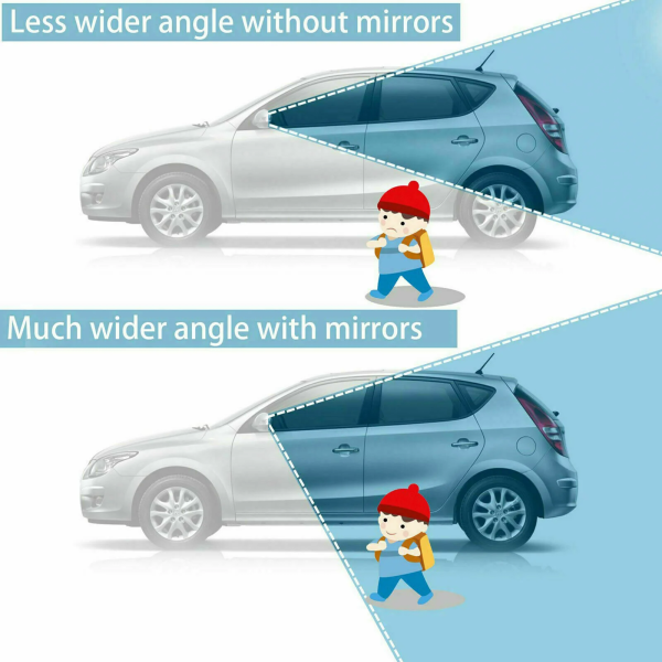 2X 360° Stick on Rear View Auxiliary Blind Spot Mirror Wide Angle Car Truck SUV - Image 11