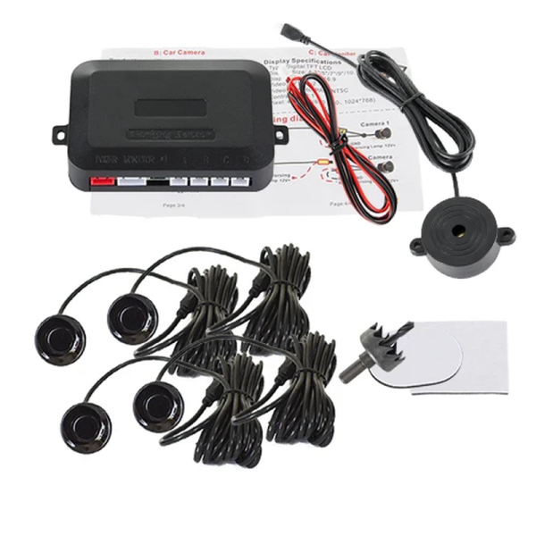 Parking Sensor Kit Buzzer 22Mm 4 Sensors Reverse Backup Radar Audible Alert Indicator Probe System 8 Colors 12V - Image 8