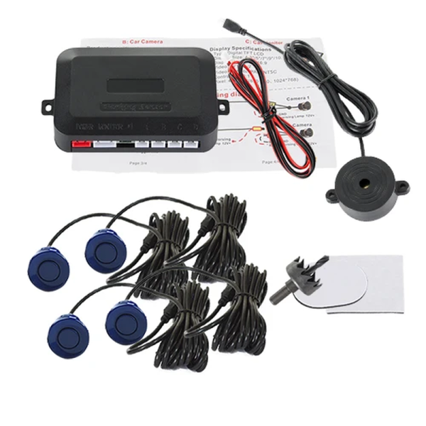 Parking Sensor Kit Buzzer 22Mm 4 Sensors Reverse Backup Radar Audible Alert Indicator Probe System 8 Colors 12V - Image 14