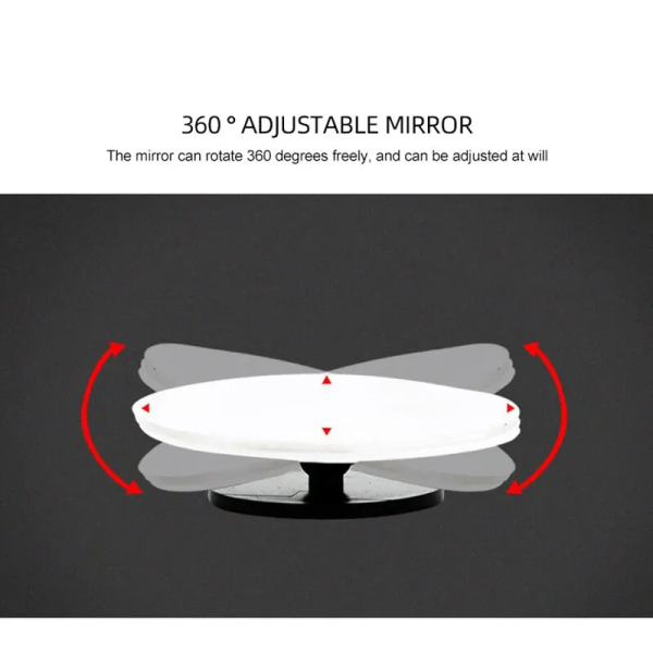 2Pcs round Frame Convex Blind Spot Mirror Safety Driving Wide Angle 360 Degree Adjustable Clear Rearview Mirror - Image 7