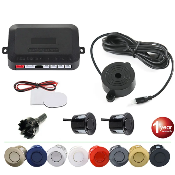 Car Parking Sensor Kit 2 Sensors 22Mm LED Screen Reverse Radar Sound Alert Indicator System 8 Colors - Image 2