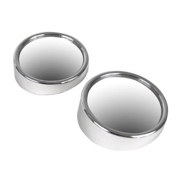 C Accessories 2 Pack Blind Spot Chrome round Adjustable - 2 In.