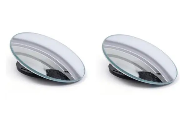 2Pcs round Frame Convex Blind Spot Mirror Safety Driving Wide Angle 360 Degree Adjustable Clear Rearview Mirror