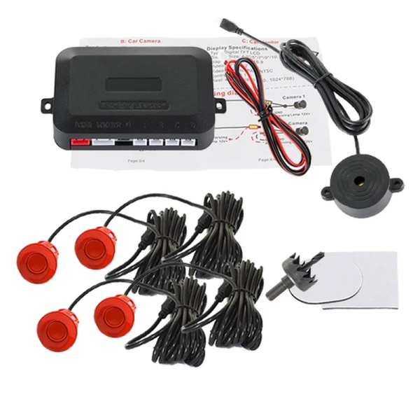 Parking Sensor Kit Buzzer 22Mm 4 Sensors Reverse Backup Radar Audible Alert Indicator Probe System 8 Colors 12V - Image 11