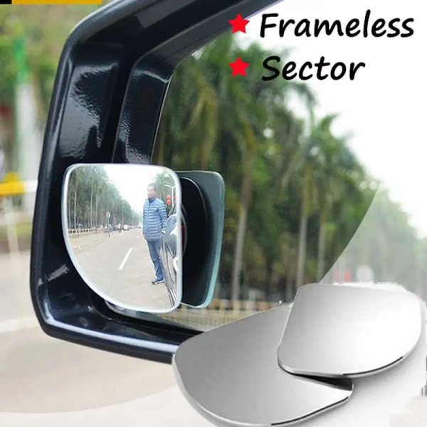 Car outside Mirror Blind Spot Auxiliary Mirror Rear View Convex Wide Angle Parking Reversing Rearview Rimless Mirrors - Image 7